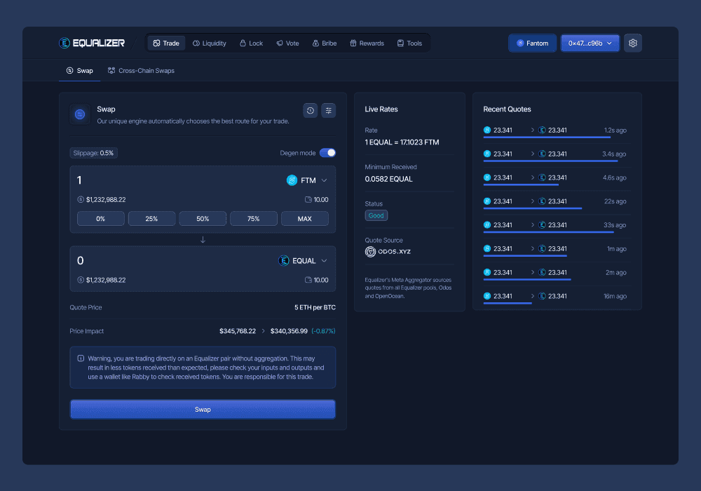 Data table view showing rows of information with status badges and metrics